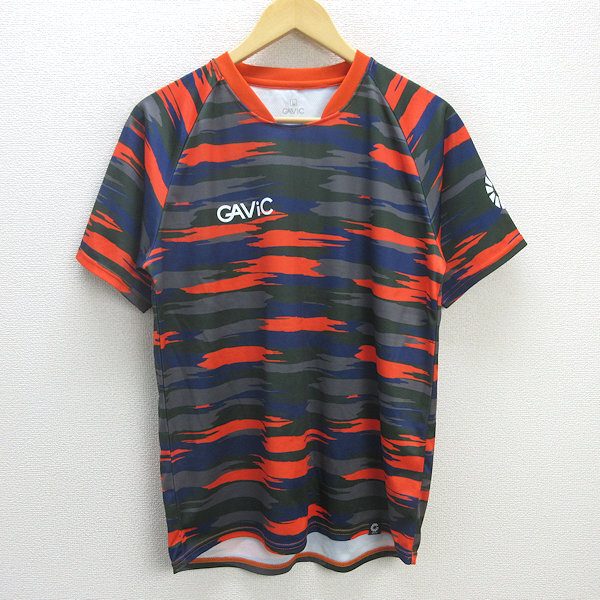 G■GAViC/ガビック モザイクプラシャツ/GA8034【M程度】オレンジ系/men's/79【中古】■_画像1