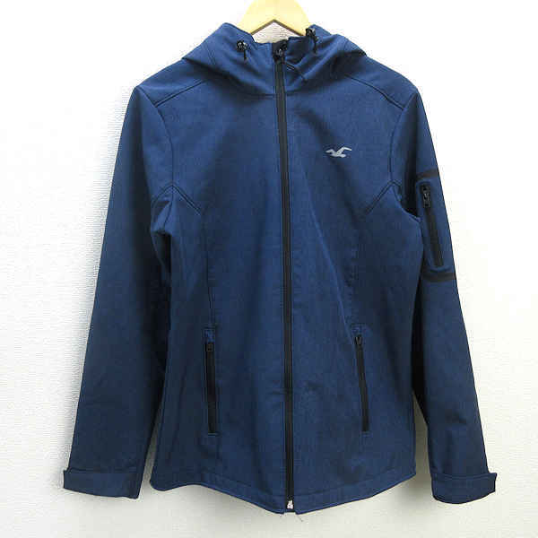 G■ホリスター/HOLLISTER マウンテンパーカ【M】紺/men's/56【中古】■_画像1