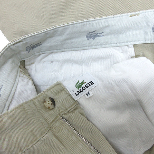 G■ラコステ/LACOSTE コットンパンツ【85】ベージュ/men's/158【中古】■_画像2