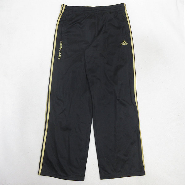 G■アディダス/adidas トラックジャージパンツ/マーシャルアーツ【L】黒/men's/85【中古】■_画像1