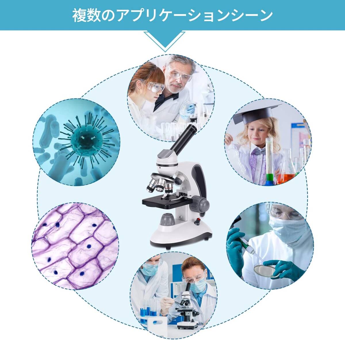 電子顕微鏡 複合単眼顕微鏡 40から2000倍拡大 広角接眼鏡10X25 X 電子顕微鏡 複合単眼顕微鏡 40から2000倍拡大 広角接眼鏡10X25 X