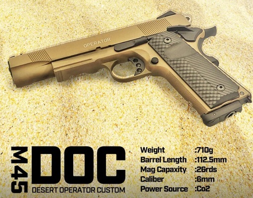 M45DOC Co2 ガスガン ハンドガン 本体 STGA認定 (タクティカル M45DOC Co2 ガスガン ハンドガン 本体 STGA認定 (タクティカル