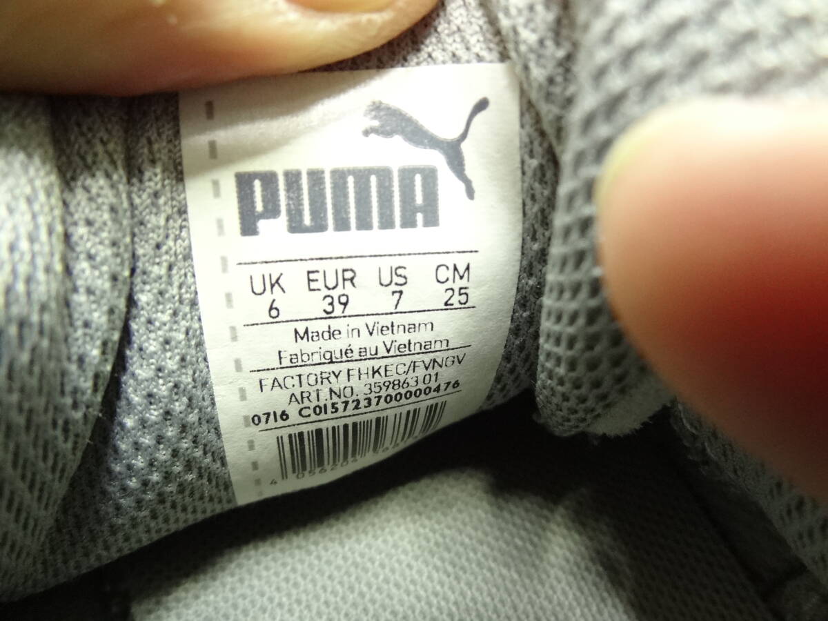 全国送料無料 プーマ PUMA メンズ＆レディース グレー色 スウェード レザータイプ素材スニーカーシューズ 25cm_画像9