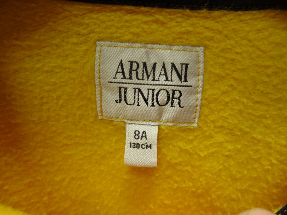  nationwide free shipping regular goods Armani Junior ARMANI JUNIOR child clothes Kids man & girl yellow color color sweat Zip up Parker 130(8A)