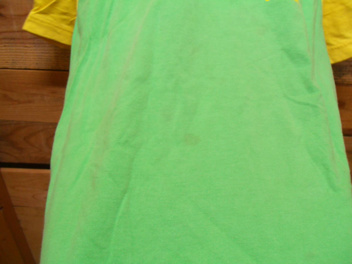 全国送料無料 プーマ PUMA 子供服 キッズ 男＆女の子 ロゴプリント肩切替 半袖スポーツTシャツ 130_薄っすらシミあります。