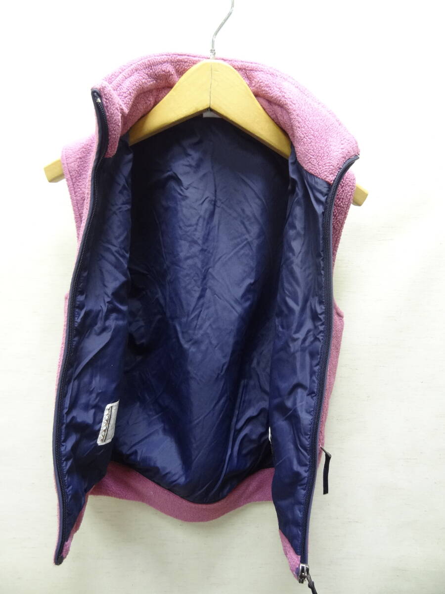 全国送料無料 モンベル mont-bell 子供服 キッズ 女の子 紫パープル色 アウトドア スポーツ フリースベスト 110