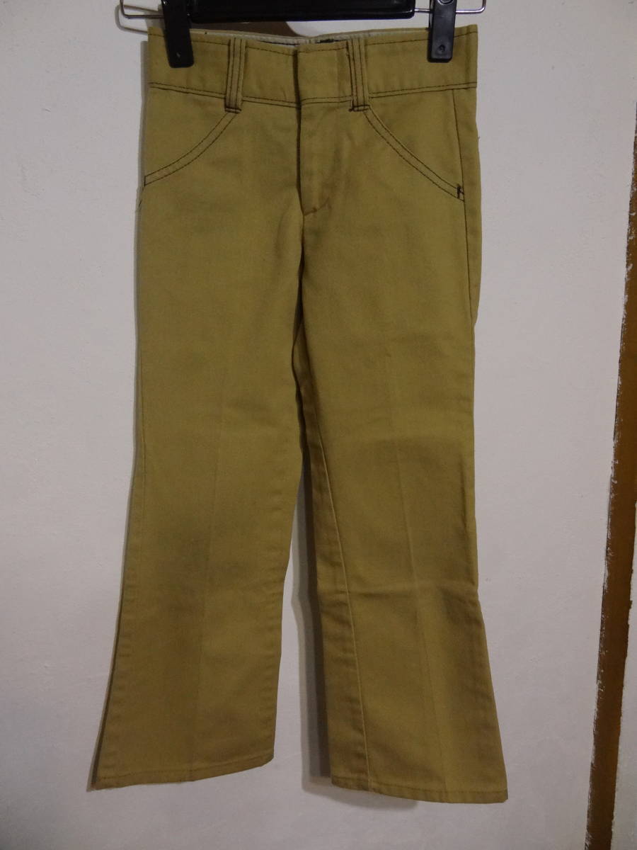  nationwide free shipping America USA old clothes rare!! perhaps MADE IN USA Sears HANGING TOUGH child clothes Kids man & girl khaki - color work pants 110-120(8)⑧