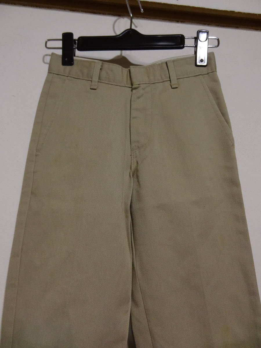  nationwide free shipping America USA old clothes rare!!MADE IN USA michael james child clothes Kids man & girl khaki - color no- tuck chino pants 110-120(8)④