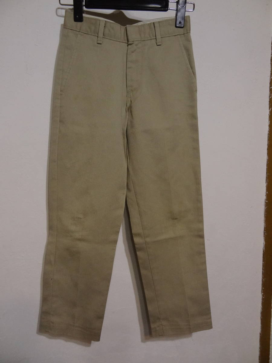  nationwide free shipping America USA old clothes rare!!MADE IN USA michael james child clothes Kids man & girl khaki - color no- tuck chino pants 110-120(8)④
