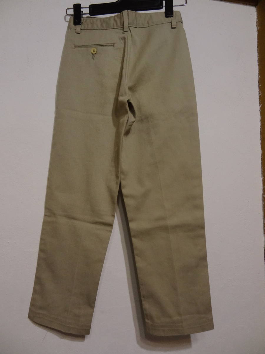  nationwide free shipping America USA old clothes rare!!MADE IN USA michael james child clothes Kids man & girl khaki - color no- tuck chino pants 110-120(8)④