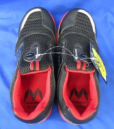 未使用 MANDOM マンダム 安全靴 セーフティー 25.0cm 4E レッド/ブラック 作業靴 ＃767 箱なし_画像4