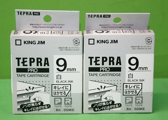 2種 5箱セット TEPRA PRO テプラ テープカートリッジ 透明 強粘着 白 はがせる ラベル 黒文字 幅9mm KING JIM SS9KE ST9KW 送料370円の画像6