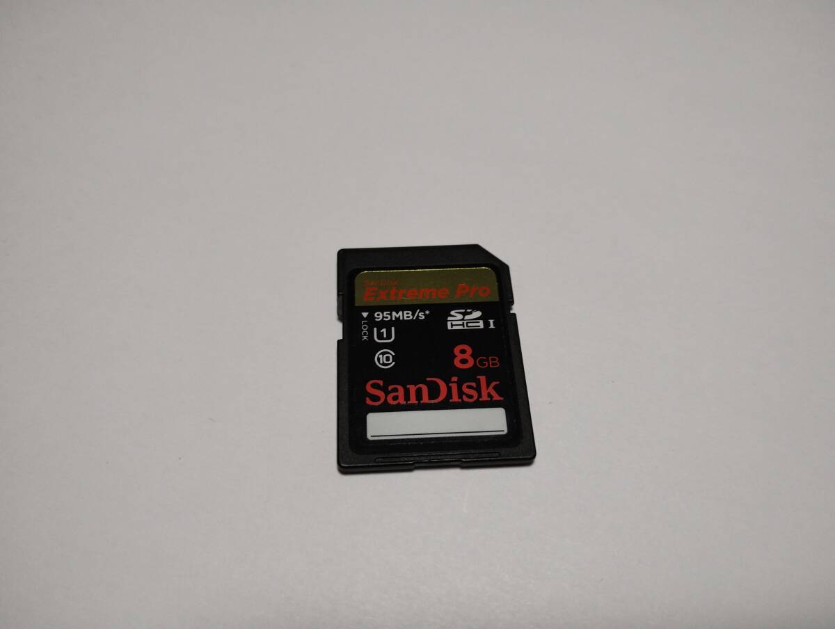 8GB　SanDisk Extreme pro　SDHCカード　フォーマット済み　SDカード　メモリーカード_画像1