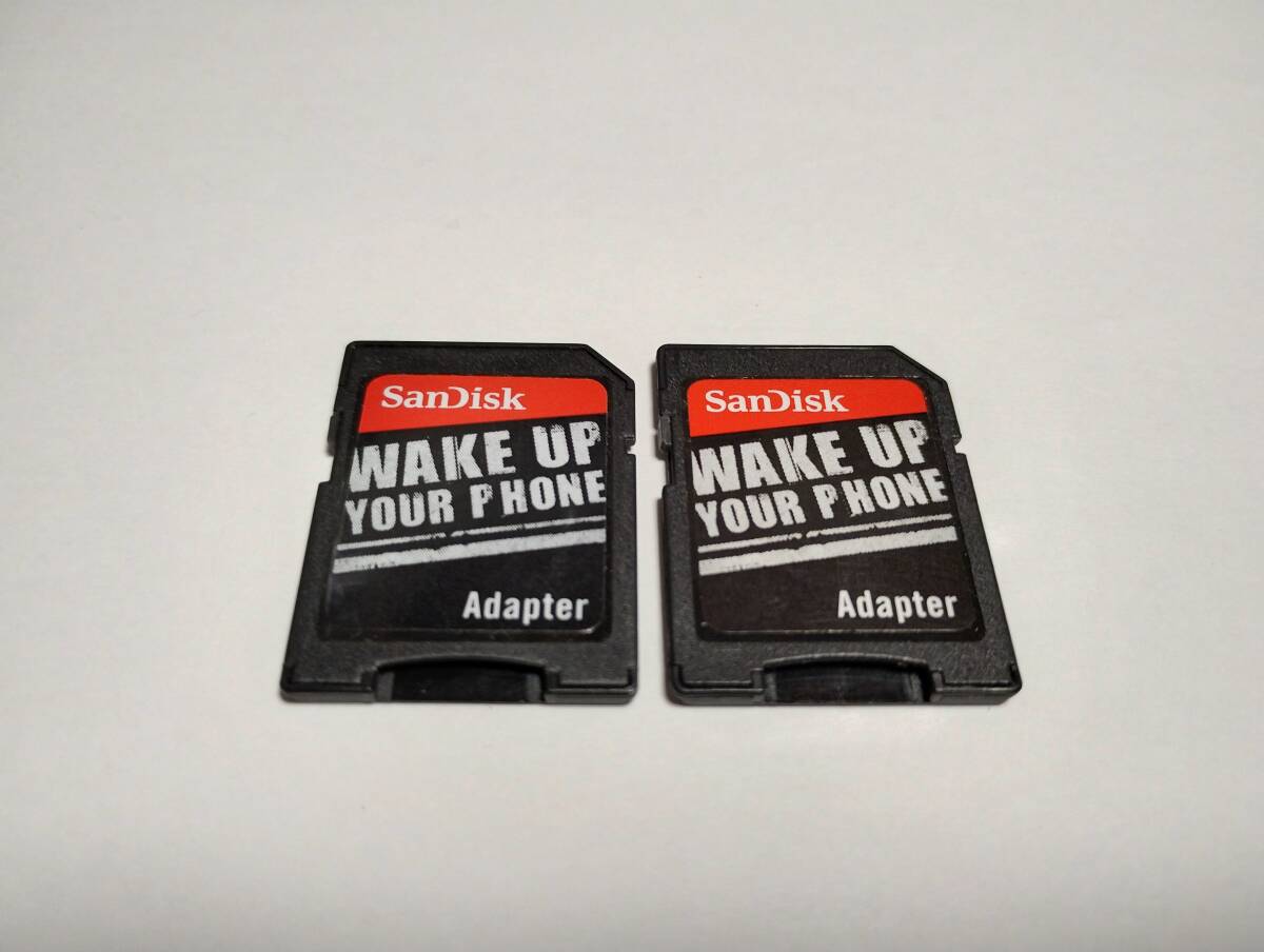 2枚セット　microSD→SD　変換アダプター　SanDisk　認識確認済み　メモリーカード　マイクロSDカード　SDカード_画像1