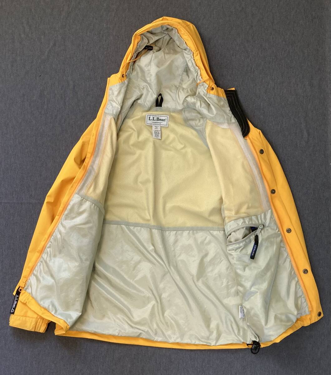 90s L.L.Bean GORE-TEX ナイロンジャケット Stowaway ストアウェイ S ゴアテックス LLビーン 黄色 パッカブル
