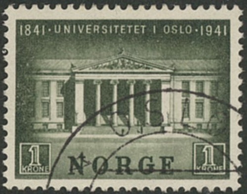 外国切手 ノルウェー 使用済み 1941年 オスロ大学100年（246）の画像1