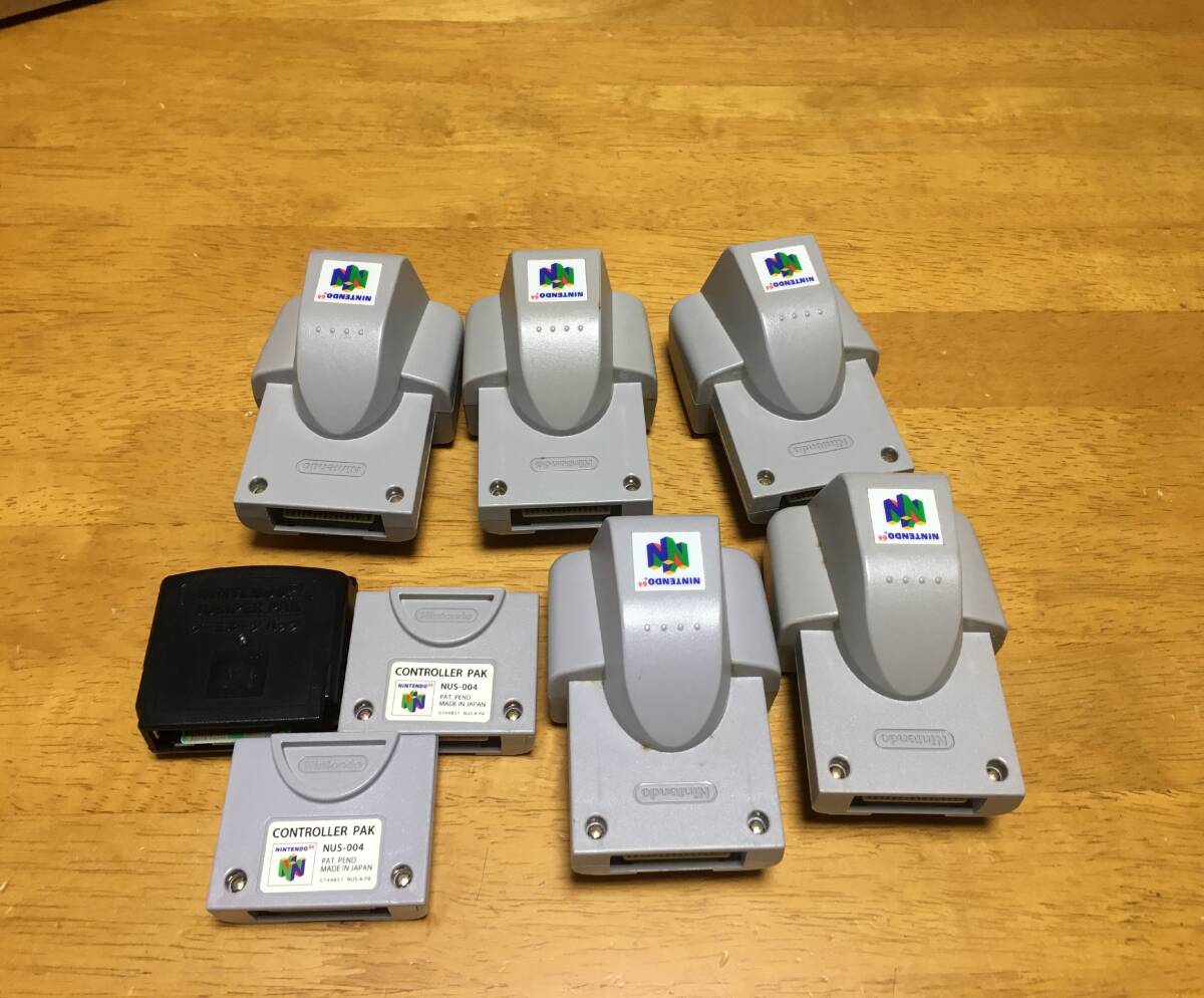 NINTENDO64 コントローラーパックNUS-004★ターミネーターパックNUS-008★振動パックNUS-013 動作未確認・現状品の画像1