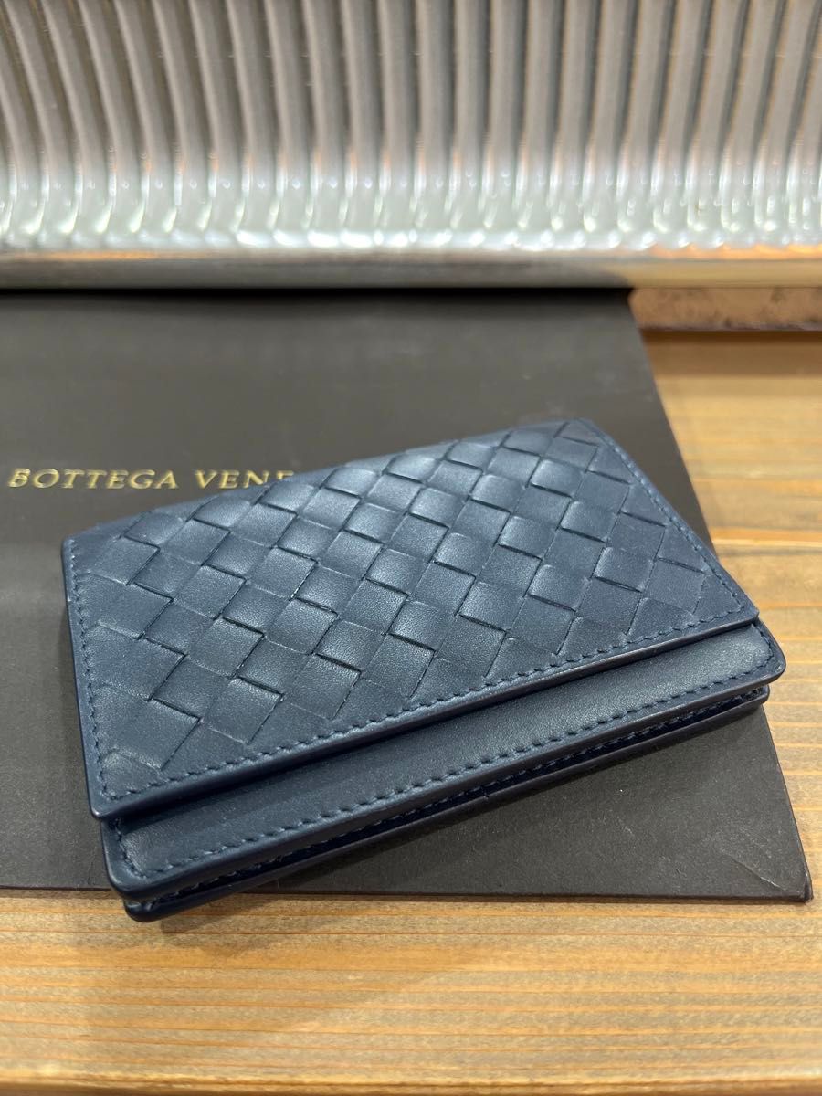 BOTTEGA VENETA ボッテガヴェネタ 名刺入れ ネイビー 