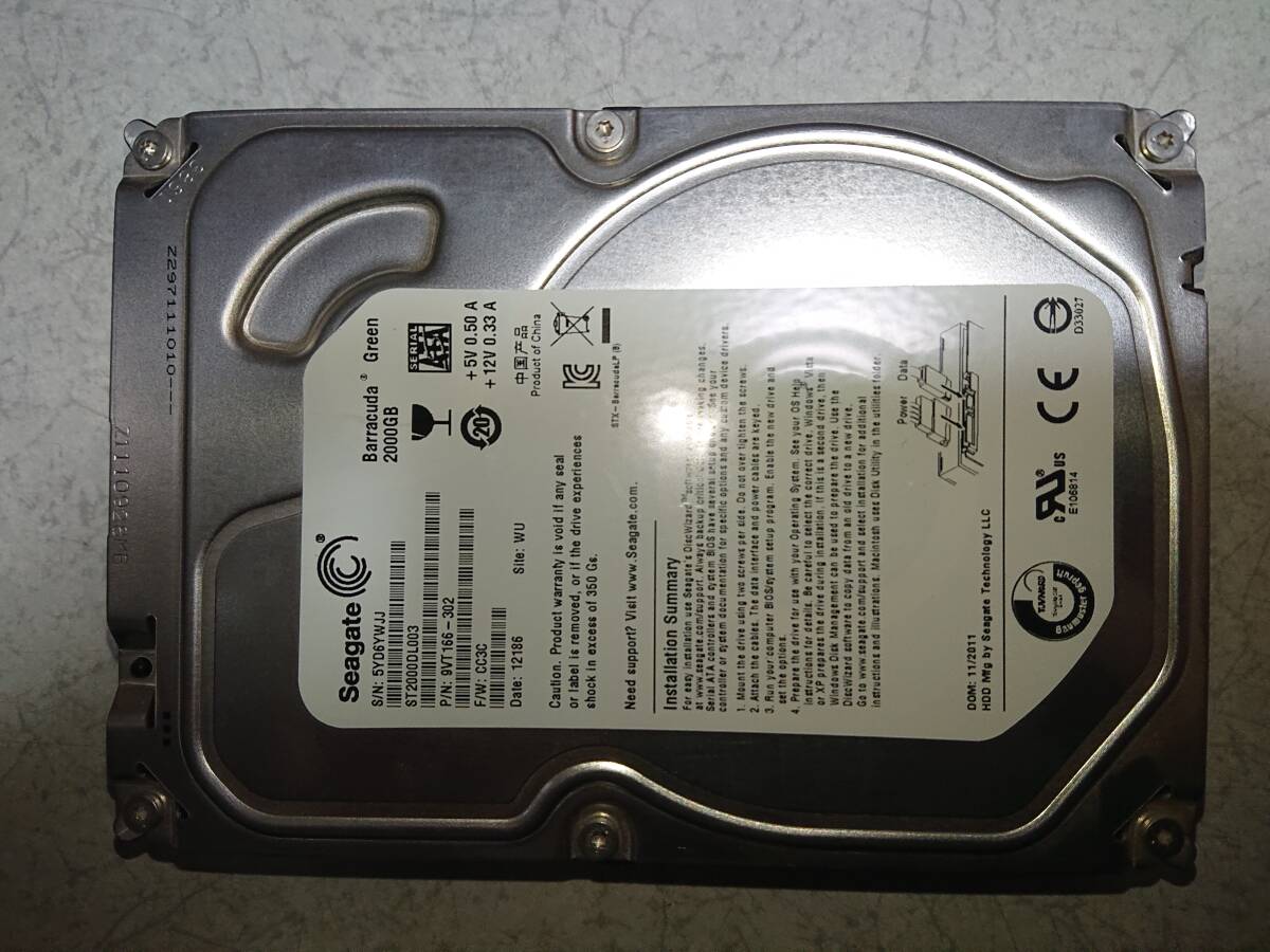 Seagate Barracuda ST2000DL003 2000GB_画像1