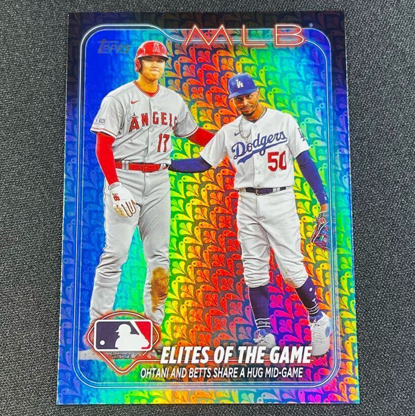 最新 2024 Topps Series 1 大谷翔平 ムーキーベッツNo.138 イースターホリデーフォイルパラレルカード Easter Holiday Foil シリーズ1 _画像1