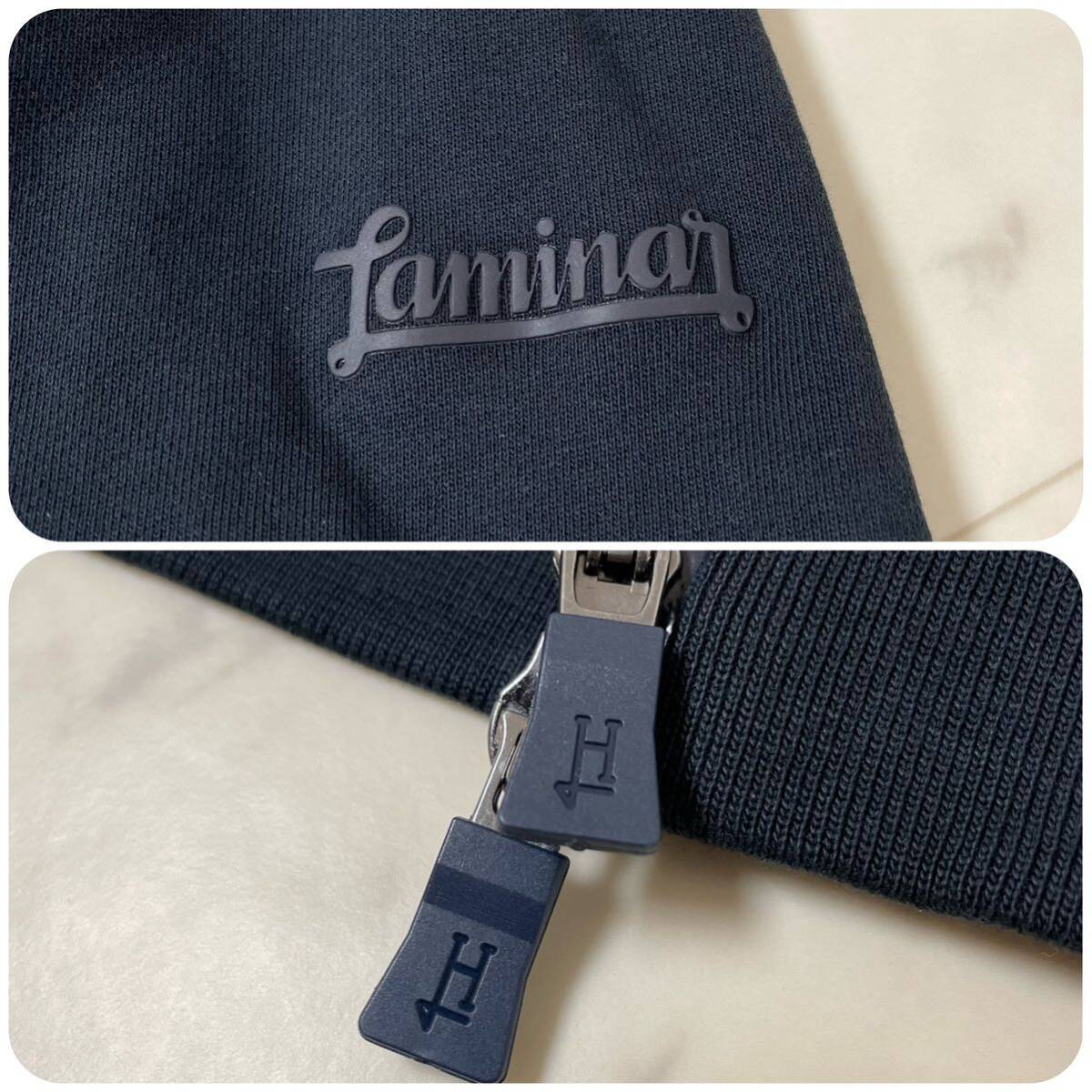  unused class /XL size * HERNO hell no[Laminar/lamina-] high performance Zip Parker jacket blouson size52 Logo plate navy navy blue 