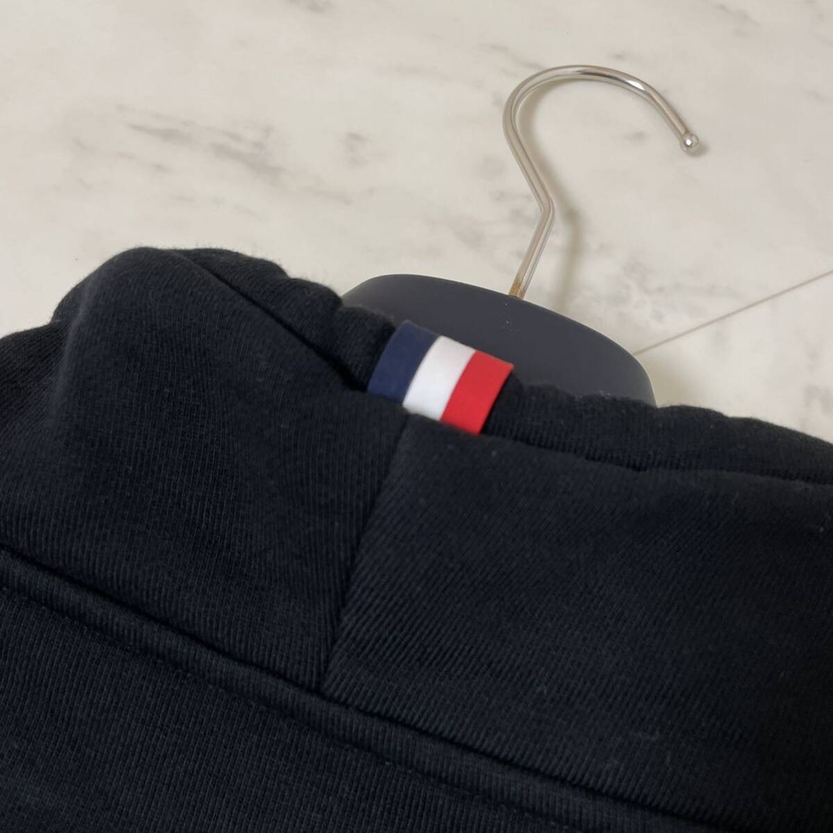 極美品/Lサイズ★ MONCLER モンクレール MAGLIA COLLO A CICLISTA プルオーバー スウェット パーカー トレーナー モックネック ブラック 黒の画像7