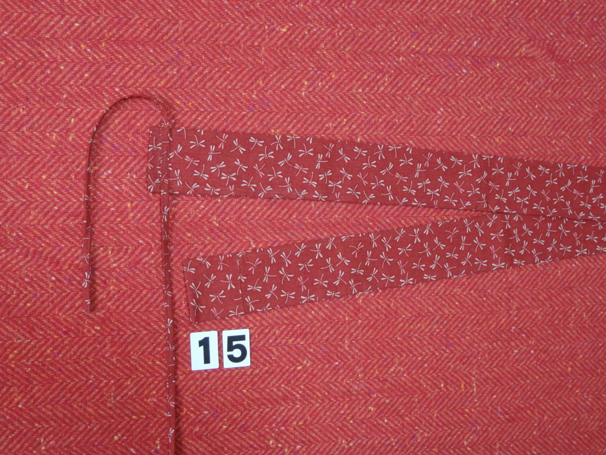 竿袋■15 ■和柄(トンボ・赤) 2層式■幅6㎝・長さ133㎝■手作り 未使用 _画像2