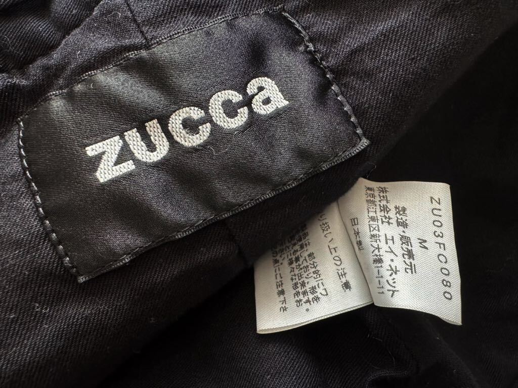 ZUCCA sizeM 中わた入りブラックケープ ポンチョ 黒 ズッカ_画像8