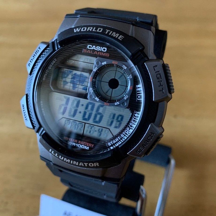 カシオ CASIO 腕時計 メンズ レディース AE-1000W-1B クォーツ 液晶 ブラック