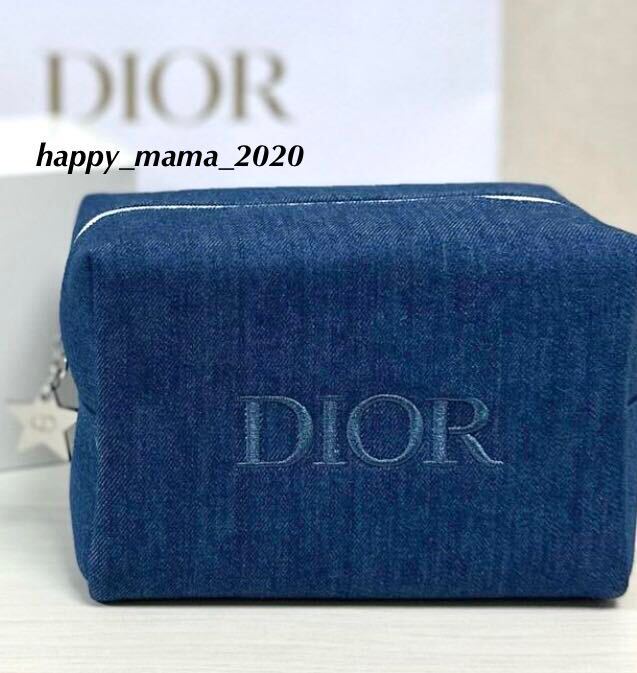 新品　dior ディオール ノベルティ デニムポーチ 箱付き　デニムオファー_画像1