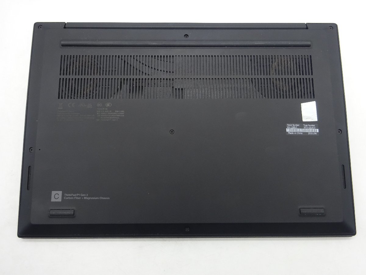 Lenovo ThinkPad P1 Gen3 第10世代CPU i7-10875H/32GB/SSD512GB/15インチ/無線LAN/Webカメラ_画像3