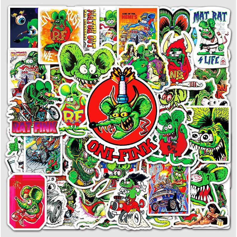 ラットフィンク　rat fink　自動車　レース　人気キャラクター　ステッカー50枚YY_画像6