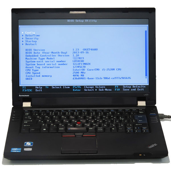 ■ジャンク 中古 Lenovo ThinkPad L420 14インチ Core i5 2520M 2.5GHz 4GB ノートパソコン PC 本体 バッテリー不良 付属品なし HDDなし_画像1
