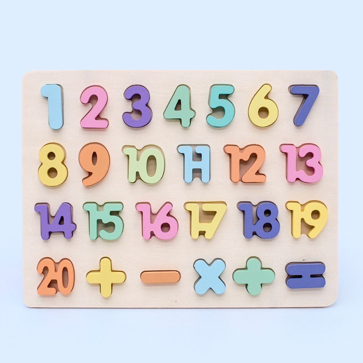 【アルファベット と 数字 2種類セット】型はめパズル 積み木 木製 子供 知育
