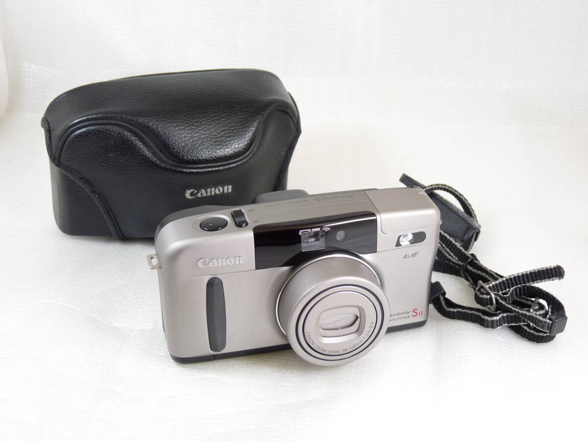 【可動品】フィルムコンパクトカメラ Canon Autoboy SⅡ ケース .ストラップ付_画像1