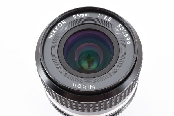 完動良品 Nikon Ai-S Nikkor 35mm F2.8 MF Wide Lens 大口径 単焦点 広角 レンズ / ニコン F Mount ボケ味抜群 試写確認済 #2971の画像10