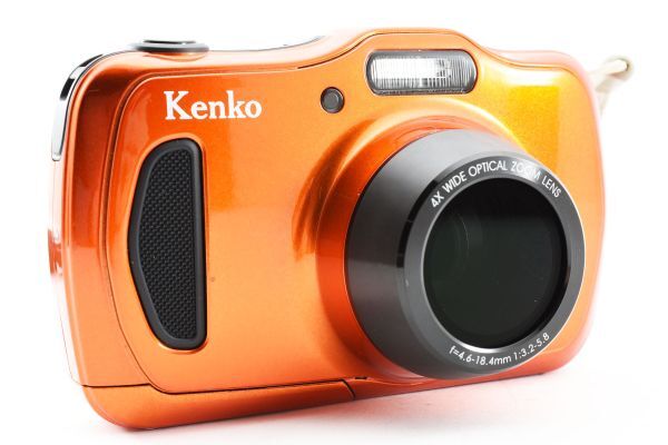美品 Kenko DSC200WP Orange Compact Digital Camera オレンジ 橙 コンパクトデジタルカメラ / ケンコー 防水 防塵 耐衝撃 アウトドア #105_画像4
