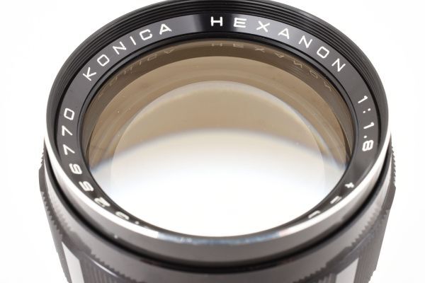 完動良品 Konica Hexanon 85mm F1.8 MF Lens 大口径 単焦点 中望遠 レンズ / コニカ ヘキサノン メタルフード付 希少銘玉 ※1 #5180_画像10