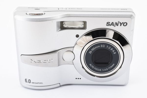 便利な単3電池2本で使用可能 Sanyo Xacti DSC-S60 Silver Compact Digital Camera コンパクトデジタルカメラ / サンヨー ザクティ #5185の画像3