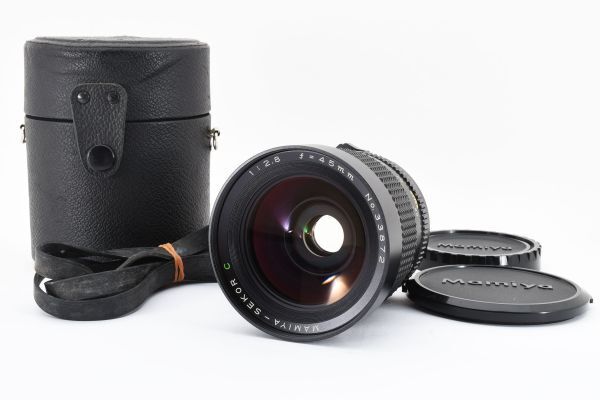 完動美品 Mamiya Mamiya-Sekor C 45mm F2.8 MF Wide Lens M645用 単焦点 広角 レンズ / マミヤ セコール 専用ケース付 #8138_画像1