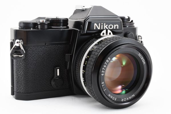 通電,シャッター全速OK Nikon FE Black Ai Nikkor 50mm F1.4 Lens MF SLR Film Camera ブラック MF一眼レフ フィルムカメラ ニコン ※1 #55_画像4