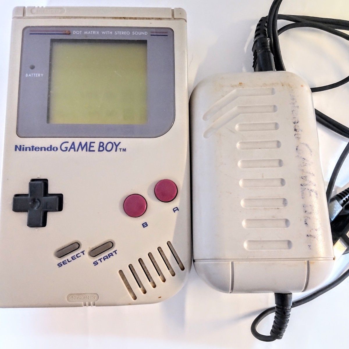 任天堂 初代 ゲームボーイ GAMEBOY DMG-01 充電式アダプタ付き