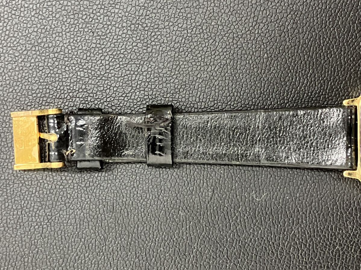 JUVENIA ジュベニア レディース 腕時計 黒文字盤 ゴールド×ブラック 手巻き スクエア_画像7