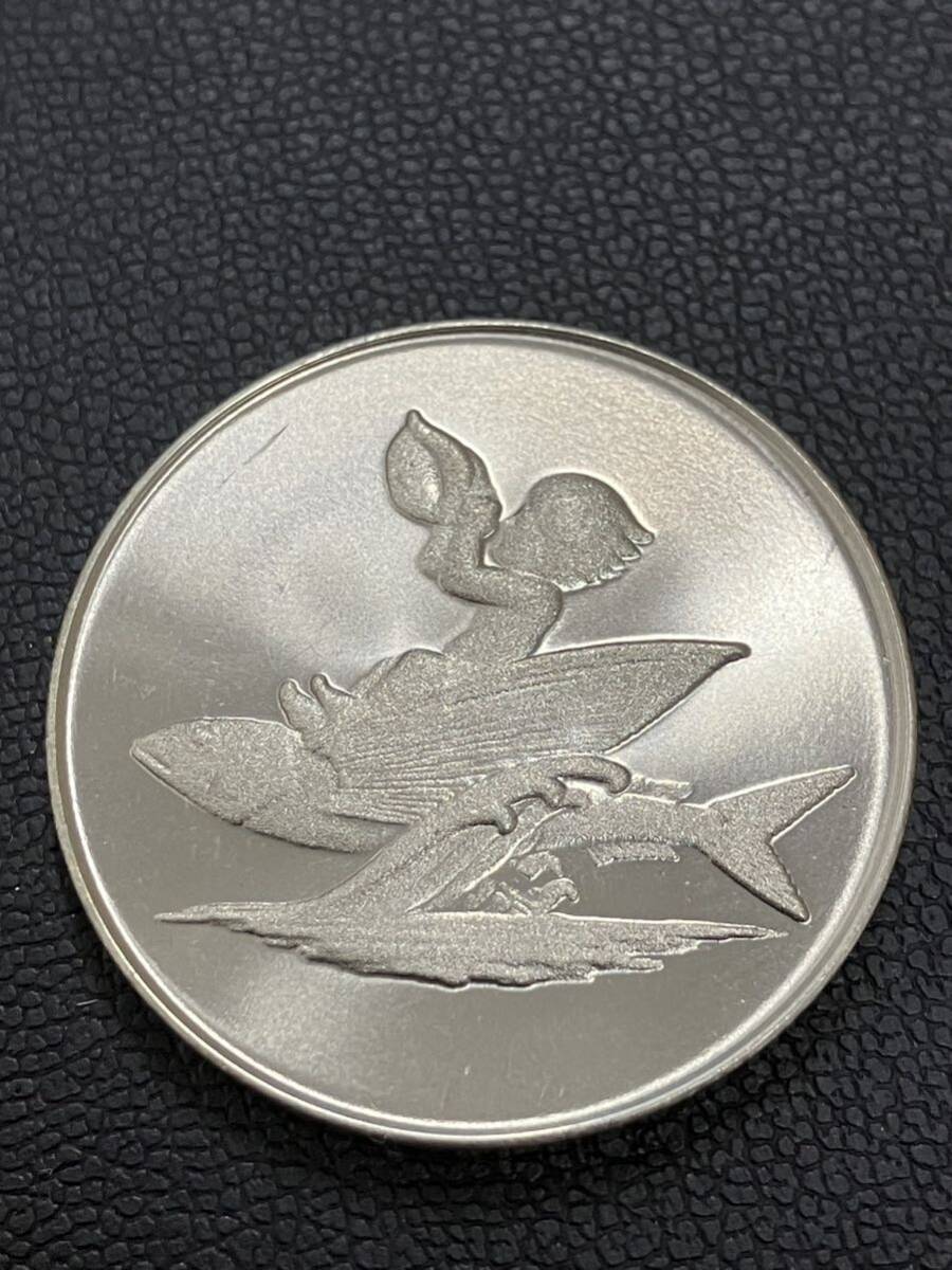 沖縄国際海洋博覧会 記念メダル トビウオ 飛魚 コイン_画像2