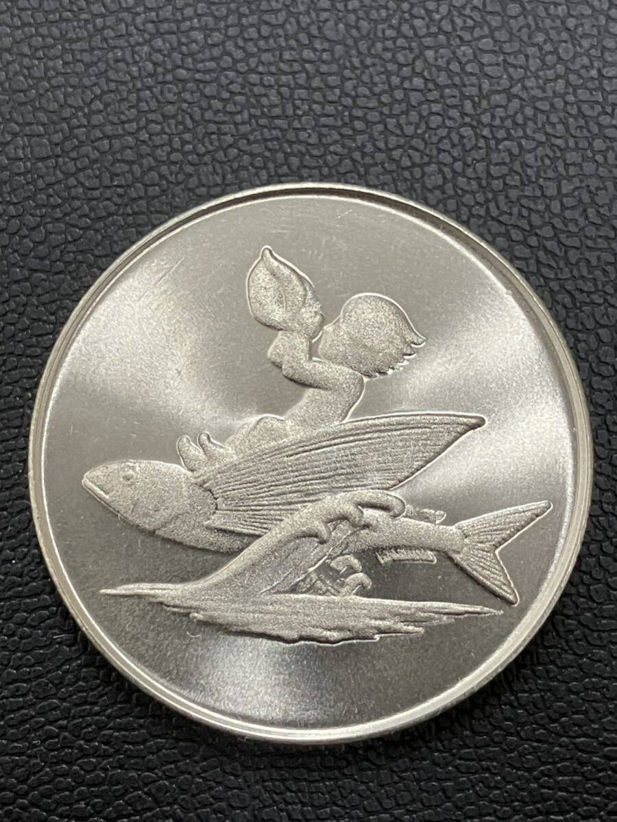 沖縄国際海洋博覧会 記念メダル トビウオ 飛魚 コイン_画像1