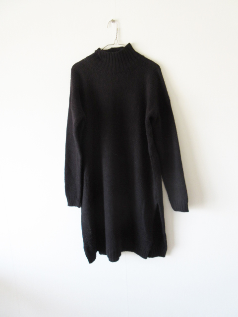 2020 KristenseN DU NORD PRIVATE 0204 / プライベート 0204 P-N-272 cashmere linen one-piece 3 BLACK / カシミヤリネン_画像1