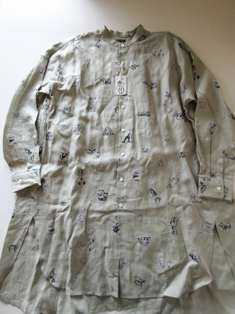  не использовался R&D.M.Co- / Old man z Tailor 5999 SKETCH BOOK LONG SHIRT DRESS S / рубашка платье длинный рубашка 