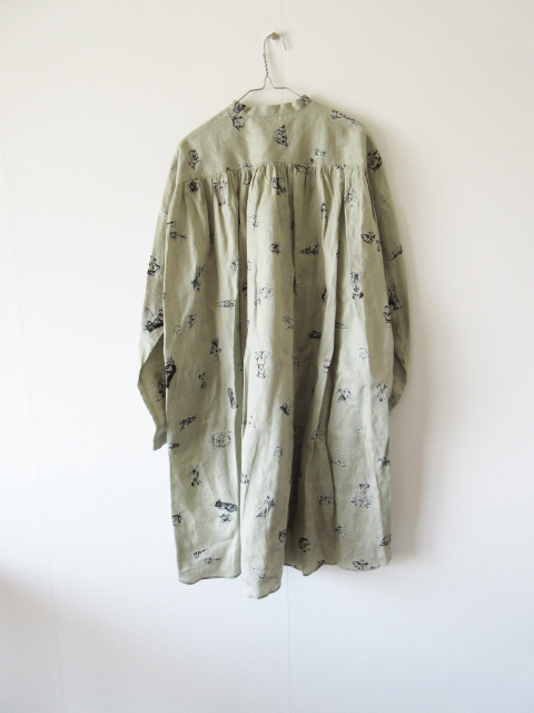  unused R&D.M.Co- / Old man z Tailor 5999 SKETCH BOOK LONG SHIRT DRESS S / shirt dress long shirt 