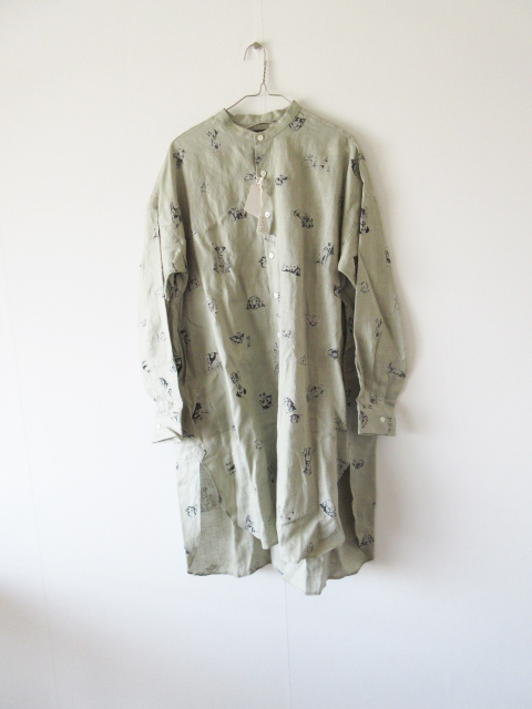  не использовался R&D.M.Co- / Old man z Tailor 5999 SKETCH BOOK LONG SHIRT DRESS S / рубашка платье длинный рубашка 