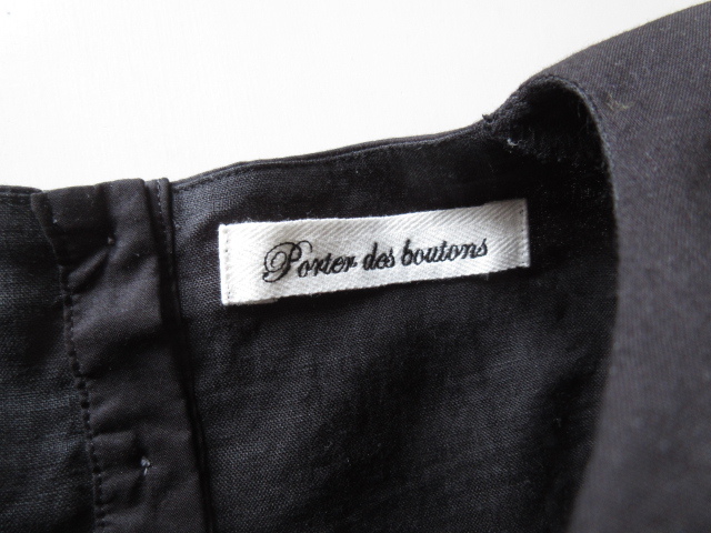 美品 2023SS Porter des boutons / ポルテデブトン P-23120 marmeloブラウス BLACK / シャツ 刺繍 ブラウス_画像6